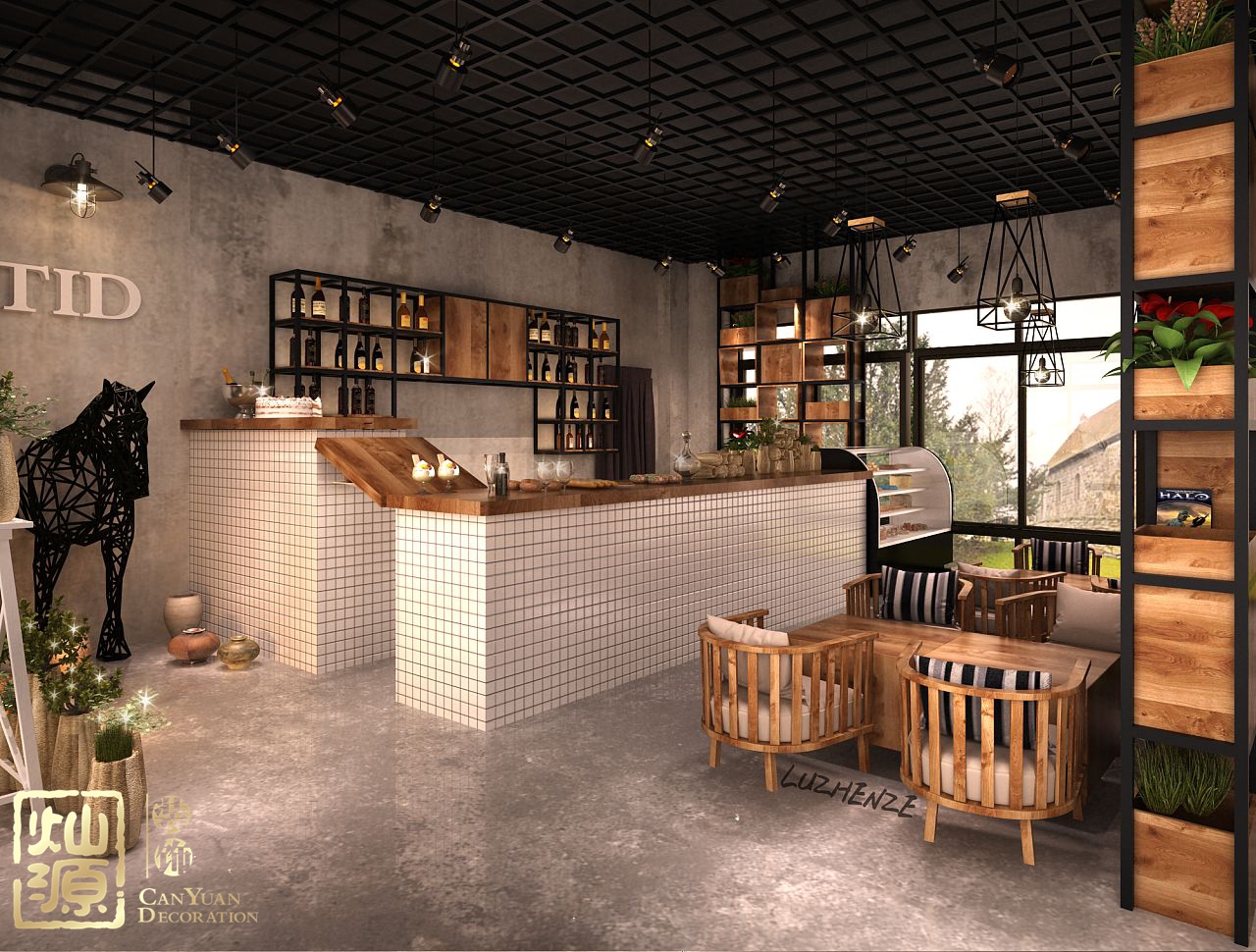 奶茶店裝修設(shè)計效果圖 奶茶店裝修設(shè)計效果圖