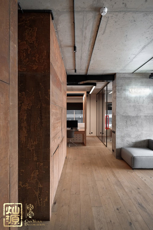 溫暖人性的工業(yè)風簡約辦公室設計賞析