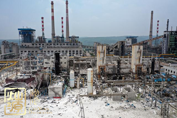 河南氣化廠爆炸觸目驚心 河南氣化廠爆炸前后廠區(qū)對比圖