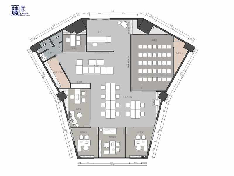 南寧工裝裝修公司—燦源裝飾設(shè)計平面圖 南寧工裝裝修公司—燦源裝飾設(shè)計平面圖