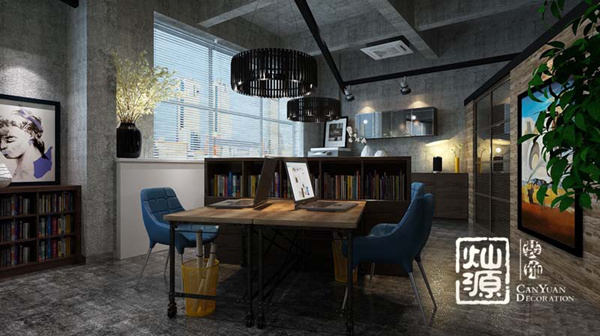 工業(yè)風辦公室裝修效果圖&mdash;燦源裝飾