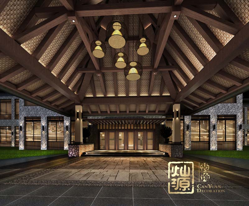 南寧休閑會所設(shè)計入口效果圖