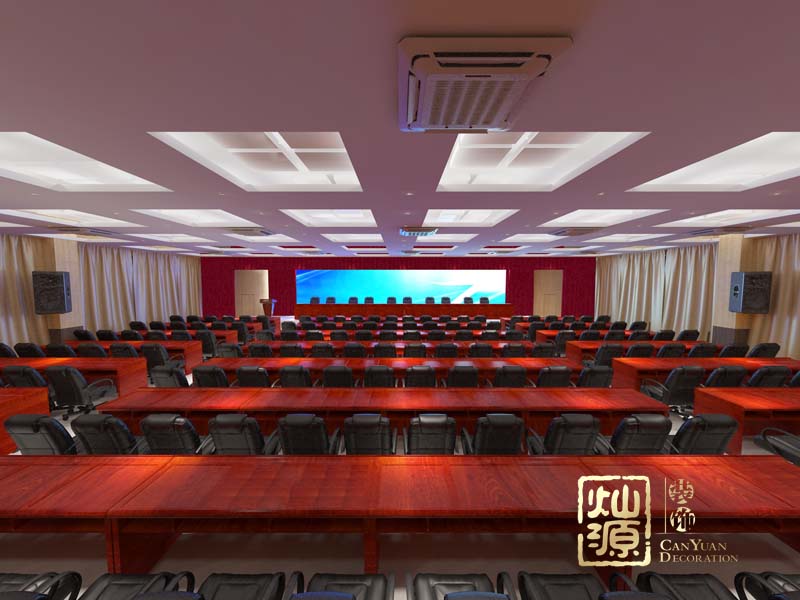 學(xué)校報告廳南寧多功能會議廳設(shè)計案例—燦源裝飾