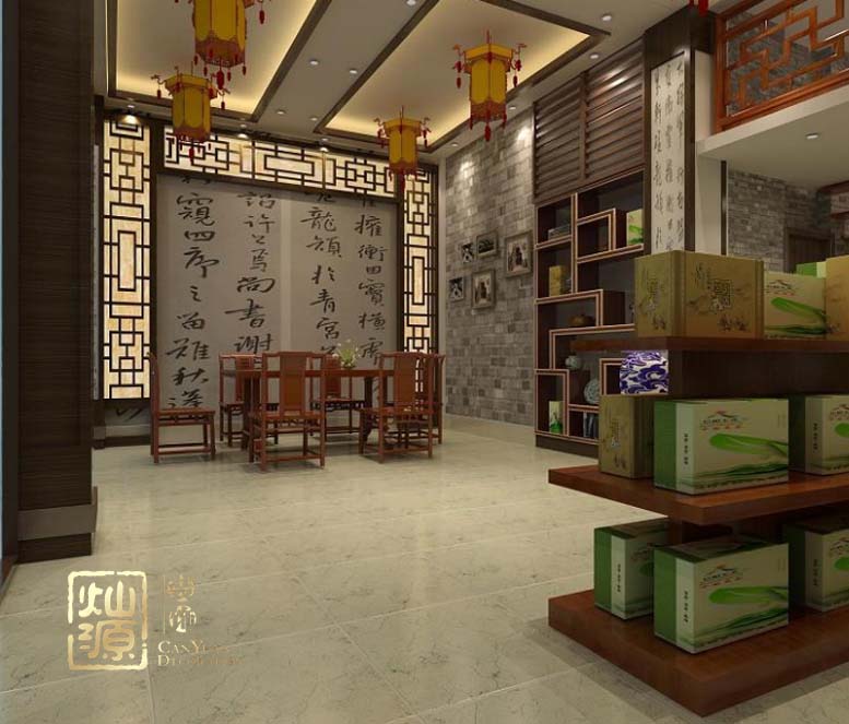 御茶軒茶館設(shè)計裝修案例-燦源裝飾