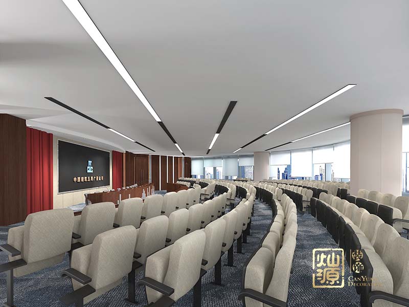 萬(wàn)町大廈辦公樓設(shè)計(jì)裝修案例－燦源裝飾