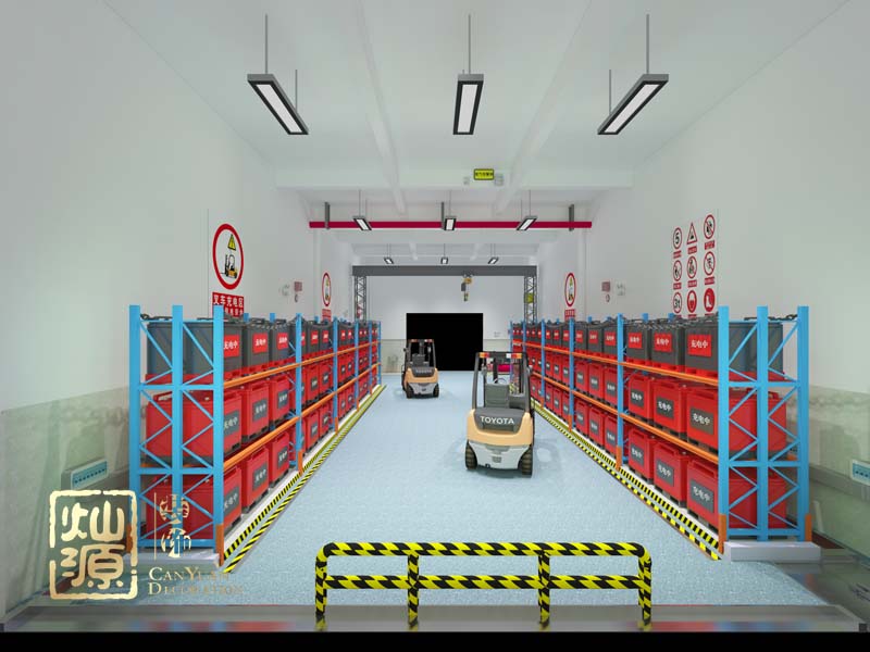 叉車充電車間效果圖 叉車充電車間效果圖