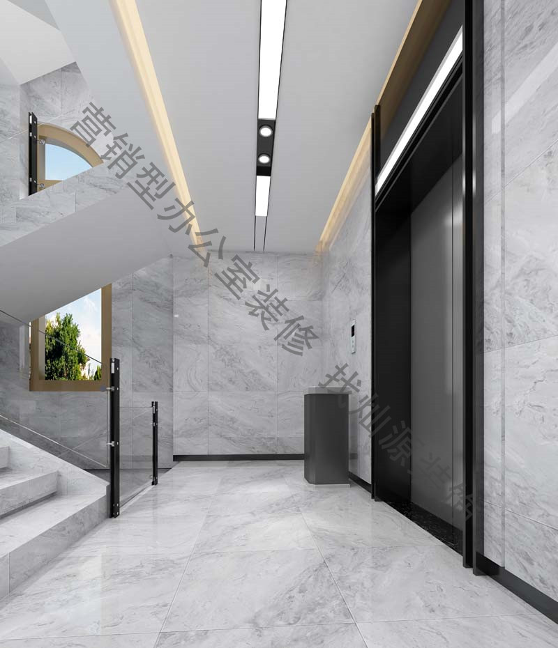 辦公樓裝修設(shè)計(jì)效果圖之樓梯間 辦公樓裝修設(shè)計(jì)效果圖之樓梯間